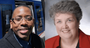 Ronald Forrest, St. Louis Metro Transit (left) and Kathy Keeney, ASLRRA. (Photographs courtesy of the respective organizations)